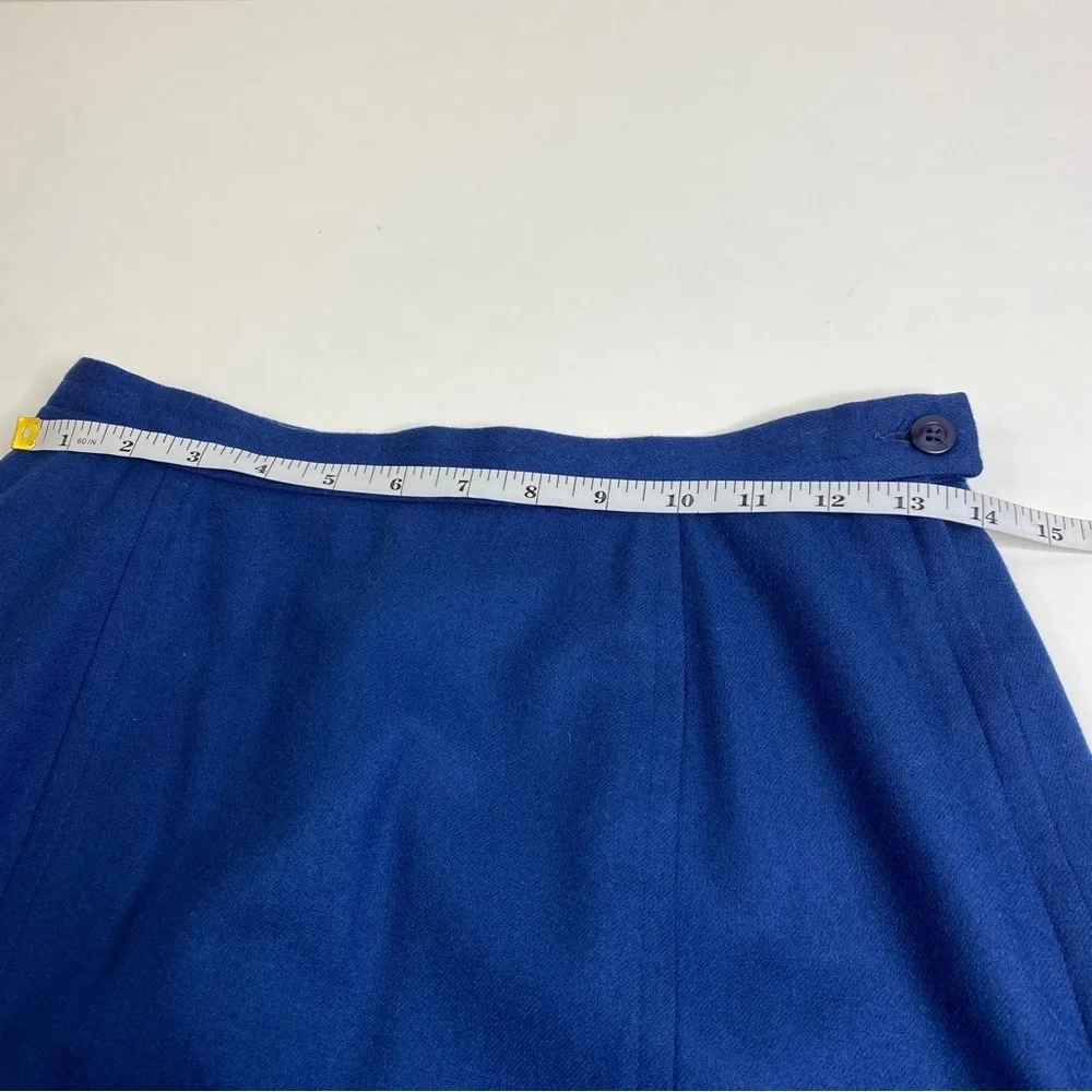 Pendleton Wool Skirt Blue Size 10 Knee Length Lined Classic Business Casual